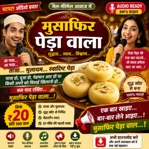 Musafir Peda Wala AI Male Female Voice Audio ! Hindi Sweet Shop Advertisement  MP3